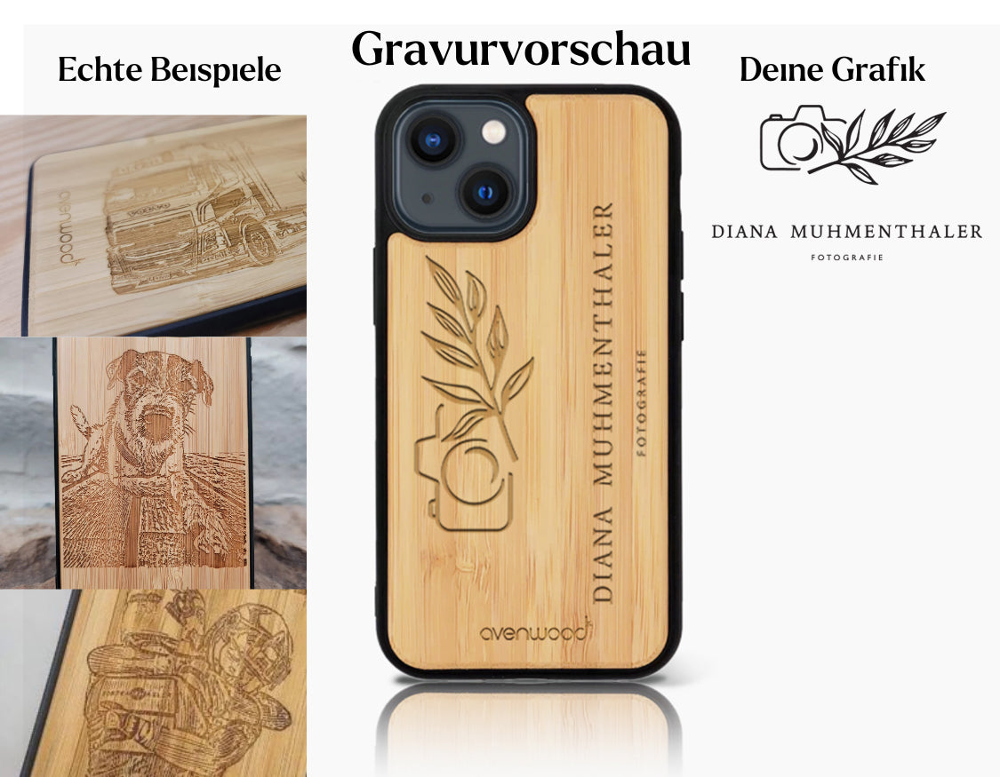 INDIVIDUELL iPhone 15 Pro Max Bambus-Kunststoff